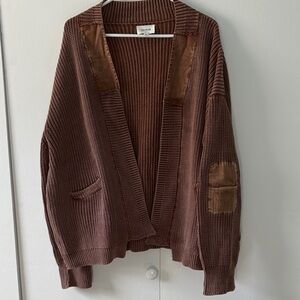 Heyson‎ Cozy Brown Open-Front Cardigan